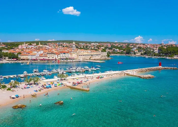 Deluxe With Heated Pool, Whirpool, Sea View Near Beautiful Iii - By Traveler Tourist Agency Krk Id 2402