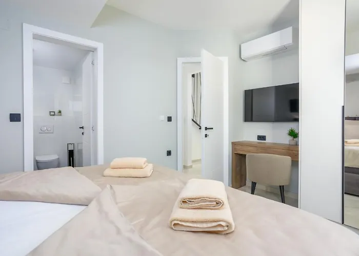 Deluxe With Heated Pool, Whirpool, Sea View Near Beautiful Iii - By Traveler Tourist Agency Krk Id 2402 Villa *