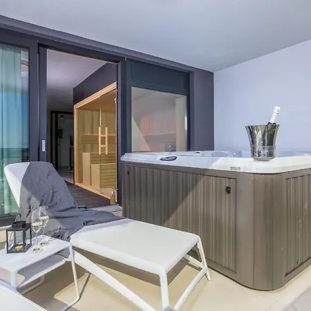 Deluxe With Heated Pool, Whirpool, Sea View Near Beautiful Iii - By Traveler Tourist Agency Krk Id 2402 *