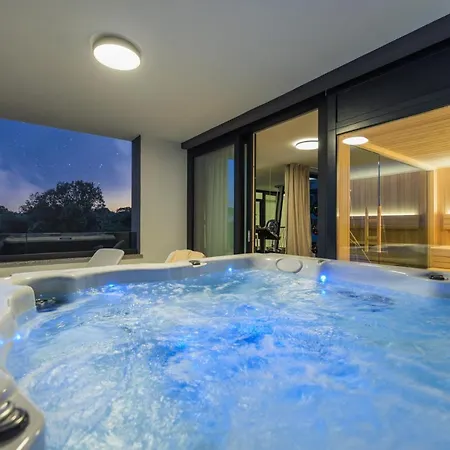 Villa Deluxe With Heated Pool, Whirpool, Sea View Near Beautiful Iii - By Traveler Tourist Agency Krk Id 2402