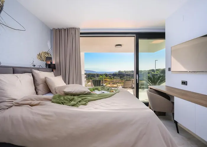 Deluxe With Heated Pool, Whirpool, Sea View Near Beautiful Iii - By Traveler Tourist Agency Krk Id 2402 *