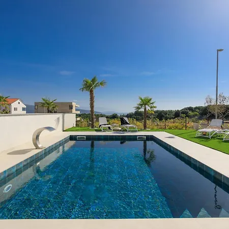 Deluxe With Heated Pool, Whirpool, Sea View Near Beautiful Iii - By Traveler Tourist Agency Krk Id 2402 Villa