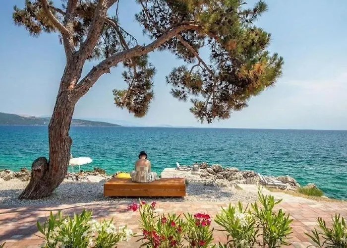 Deluxe With Heated Pool, Whirpool, Sea View Near Beautiful Iii - By Traveler Tourist Agency Krk Id 2402
